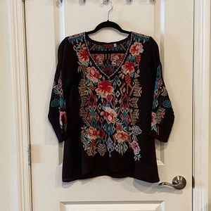 Johnny Was embroidered top